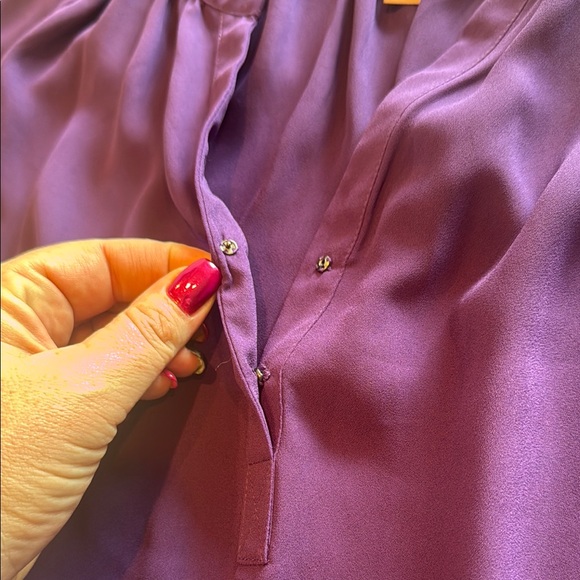 Roz & Ali Purple Relaxed Boxy Blouse - Picture 3 of 4